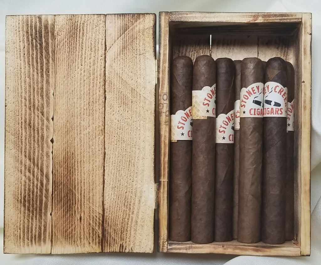 Cognac cigar - 10 pack <br> includes custom made cigar box
